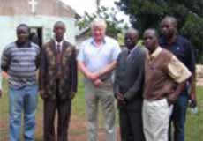 Richard, Ambrose, Patrick and Daudi with beneficiaries